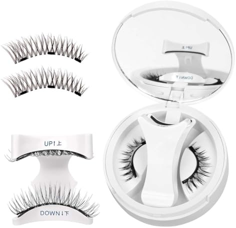 YOFDALCiglia finte magnetiche naturali con morsetto, ciglia finte senza colla, facili da indossare e rimuovere (B)