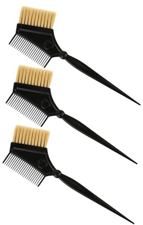 AUTSUPPL Lot de 3 Peignes de Coiffure Coloration Capillaire, Poils Souples, Taille Moyenne, Outil de Teinture Capillaire pour Hommes et Femmes, Usage Professionnel et Domestique, Adapté