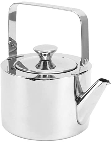 Jeffergarden Rostfritt Stålkokare, Ergonomisk Metallkruka med Sil, 1,5L Visslande Tekanna för Induktion Av Elektriska Gasspisar (Medium, 1,3L)