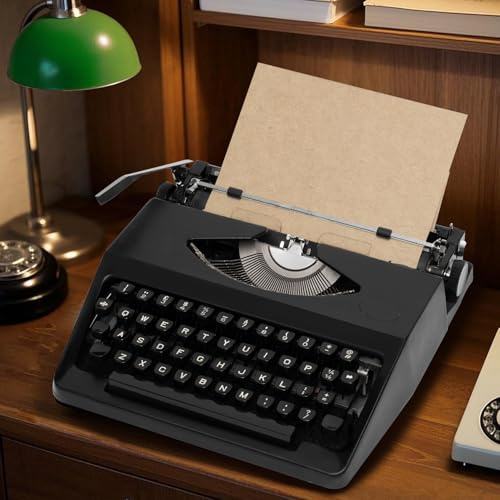 Vintage Manuelle Schreibmaschine, klassisches mechanisches Design, kein Strom erforderlich, perfekt für Schriftsteller und Sammler, mit authentischem Klick-Sound