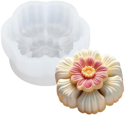 Moules à gâteau en silicone en forme de fleur pour pâtisseries et desserts
