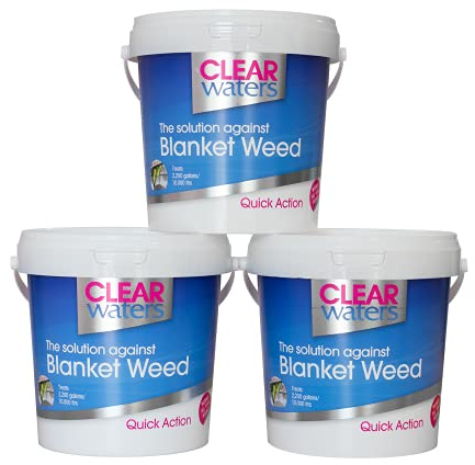 Nishikoi Pack of 3 Clear Waters Pond Blanketweed 1 Litre Treatment