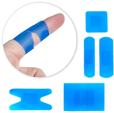 100x Premium Blue Catering Kitchen Plasters - Food Safety Hand/Finger Visibility Dressings