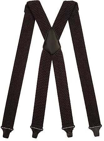 Olata Bretelle da Uomo a X, Senza Metallo, Clip in Plastica, 40 mm | Bretelle a X da 40 mm senza metallo con clip in plastica; regolabili per viaggio, lavoro e uso quotidiano.