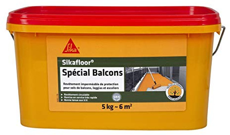 Sika floor Special Balcons, Acrylbeschichtung, wasserdicht, speziell für Balkon, 5 kg, Grau (RAL7038)
