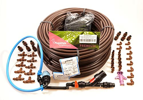 Tropfbewässerung Set 35 m² 25MM Plug&Rain PREMIUM