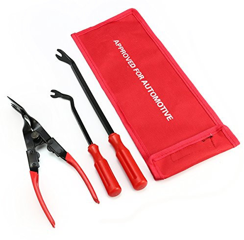 TuToy 3 Pcs Clip Removal Remover Pliers Pry Bar Tool