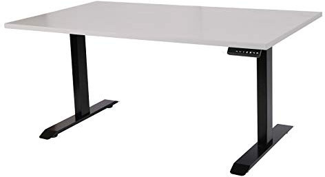 Szagato Schreibtisch stufenlos elektrisch höhenverstellbar BxTxH: 140x80x(64,5-129,5) cm schwarz, mit Memory-Funktion inkl. Tischplatte Stärke 2,5 cm (Stischgestell, Steh-Sitz Tisch)