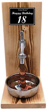 Genial-Anders Geschenk zum 18 Geburtstag Mann und Frau - Eiserne Reserve - Geldhahn - Geld Geschenk - Geld verschenken - 18 persönliches Geschenk für Männer & Frauen -s- HB 18