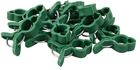 Windhager Pflanzenclips Mini, Pflanzklammern, Pflanzenbefestigung, Pflanzenhalter, Blumenclips, Orchideenclips, Ranknetzklammern, 15 Stkück, 07469, grün