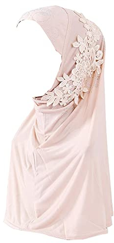 JDYaoYing Turban mit floralem muslimischem Schal, Hijab-Schal, Kopftuch, Schal für Damen, Mütze