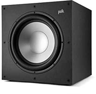 Polk Monitor XT12 Powered Sub - 12 Balanced Woofer & 100W Class A/B Amplifier, Low-Resonance MDF Cabinet & Removable Grille, Dolby Atmos & DTS:X Compatible, Home Theater Subwoofers, Midnight Black