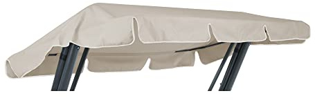 PATIO Sonnendach für Hollywoodschaukel Rimini/Venezia 228 x 126 cm Hollywoodschaukel Ersatzdach Dachbezug Dachplane für Gartenschaukel aus Polyester Cappucino