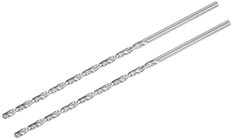 sourcing map 2 Stk. HSS Spiralbohrer (Hochgeschwindigkeitsstahl) Extra lange Twist Bohrer 5,5mm Bohrdurchmesser 300mm Länge