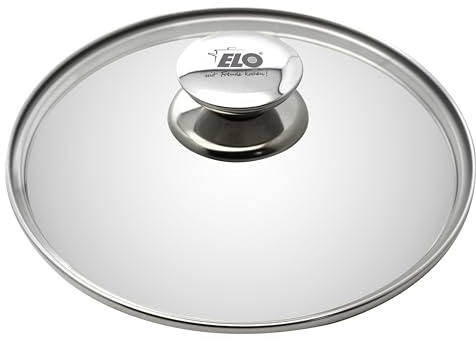 ELO 73017 Glasdeckel Galant 16 cm, aus Glas mit Edelstahlknopf - universell einsetzbar