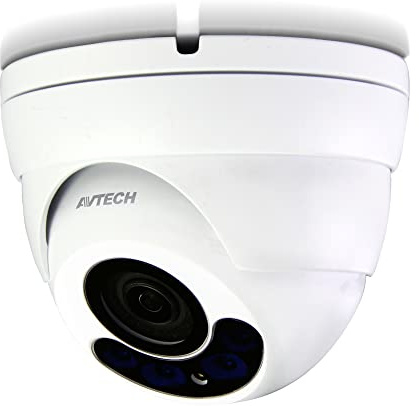 Avtech 634771 Telecamera IP Dome H.265 IR da 2 MP da Soffitto Starlight Obiettivo Motorizzato, DGM2443SVSE Bianco