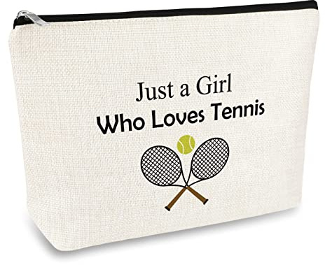 Tennis Girls Gift Makeup Bag Tennis Lovers Gift Tenniss Themed Cosmetics Bag Gifts for Best Friend Sister Players Team Gifts Sports Lover Present Christmas Birthday Present for Women Friend