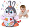 Yerloa Musik Spielzeug ab 1 Jahr, Kaninchen krabbelspielzeug mit Musik und Lichte ab 6 7 8 9 10 12 Monate, Interaktives Lernspielzeug für Babys Mädchen & Jungen ab 1 Jahr