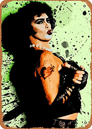 Póster de metal vintage – Película Pop Art Rocky Horror Picture Show Cartel de estaño 12 x 8 pulgadas adecuado para decoración de pared de bar, cafetería, garaje, cueva de hombre