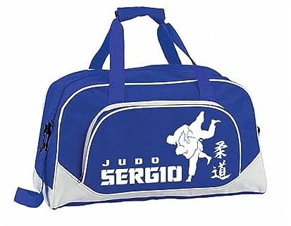 Mochila Bolsa deporte personalizada Judo 02, mochila deporte Karate. Bolsa deporte personalizable, Bolsa deporte niño y niña, mochila infantil personalizada (Azul Royal)