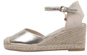XTI 142334, Sandali con zeppa Tipo Espadrillas Donna, oro, 39 EU