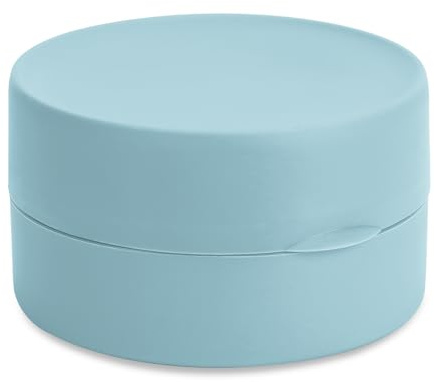 Rund Seifendose Tragbare Reisen Seifenbox mit Deckel wasserdichte Seifenkiste Kunststoff Seife Container Kleine Aufbewahrungsbox Seifenbehälter für Badezimmer (Blau)