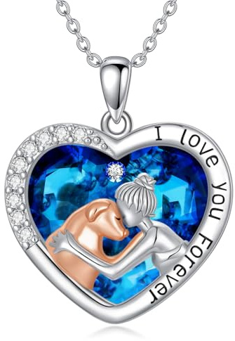 PROESS Tier Halskette 925 Sterling Silber Phönix/Kolibri/Kuh/Hund/Fuchs/Wolf/Katze/Drachen/Tiger/Pilz/Frosch Anhänger Kette Schmuck Geschenke für Damen Mädchen Mutter Tochter Geburtstag Tierliebhaber