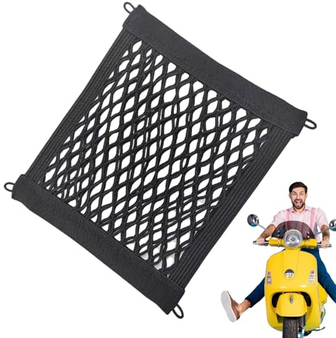 Cargo Net, High Strength Motorcycle Cargo Net, Cargo Net with Motorcycle Net Storage Bag, Easy Installation Motorcycle Net, Elastic Mesh Cargo Net for Secure Luggage for Travelling