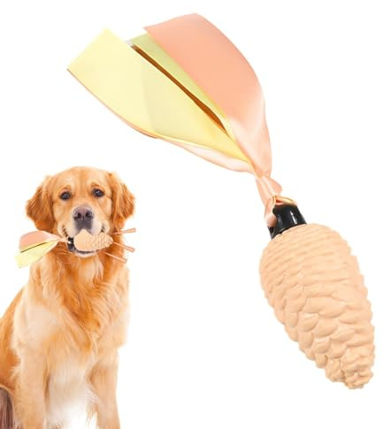 Tannenzapfen-Spielzeug für Hunde,Hunde-Tannenzapfen-Spielzeug - Quietschendes Seil-Hundespielzeug mit Beißstreifen | Weiches und langlebiges Welpenspielzeug für Spielzeit und Mundgesundheit, energieve