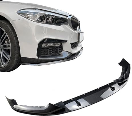 WHLYQF Frontspoiler für BMW 5 Series G30 Early M Sport 2018-2020, Frontspoiler Lippe Spoiler,Carbon Fiber Pattern