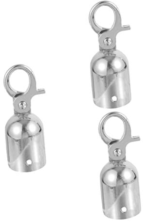 Hohopeti 3pièces Butée De Fin De Corde Acier Inoxydable Avec Embout Stoppeur Pour Corde Accessoire De Barrière De Sécurité Convient Aux Événements Isolation Des Foules