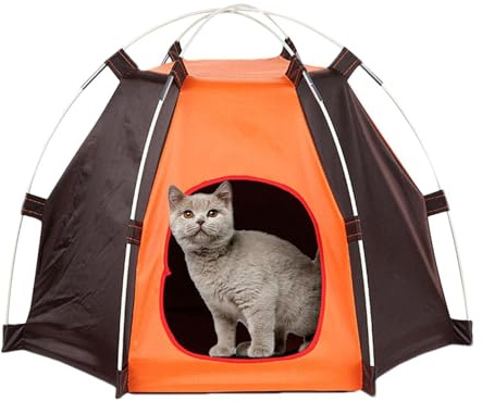 Hundezelt aus Polyester für Camping im Freien – Hundezelt für Hunde – wasserdichtes Campingzubehör | Faltbares Haustierhaus, tragbar, Unterstützung, Abendessen