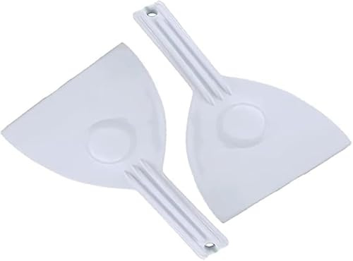 Txuolin 2 Pcs White Plastic Dough Scraper Cutters, Bread Chopper Separator, Flour Scraper, Cake Smoother, Kitchen Cutting Tool with Handle Decorating Tools