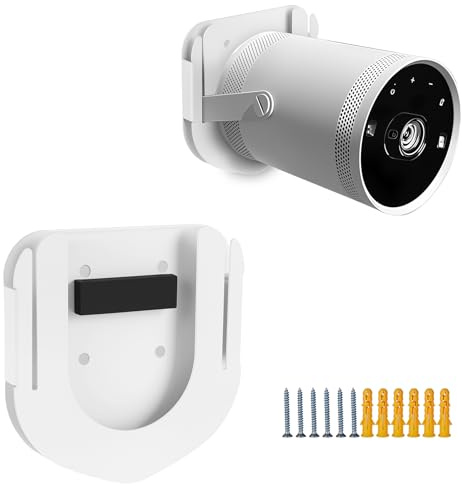 [2025 New Upgrade] Wall Mount Compatible with Samsung Freestyle Projector Ceiling Mount,Freestyle 2 Accessories Wall Mount Stand, Projector Shelf for Wall(White)