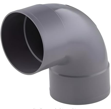 PVC-Rohrbogen 87 Grad H-H, gebogen, aus PVC, für Trinkwasser und Ablauf, für Innen- und Außenbereich, Rohre von 32 mm bis 250 mm, solide und robuste Verbindung, verschiedene Durchmesser (50 mm)