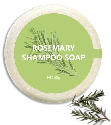 Rosmarin Shampoo Bar, Seife Für Haarwachstum, Stärkend, Natürliche Anti-Haarausfall Organische Festes Shampoo Für Fettiges Haar & Trockenes Haar, Haarseife Anti Schuppen Öl-Kontrolle (1)