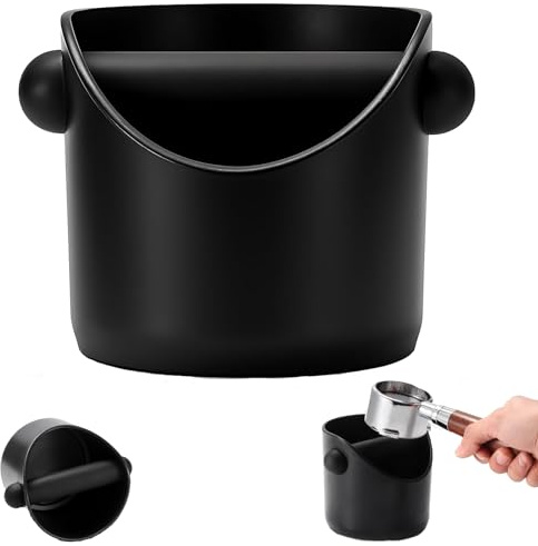Coffee Knock Box, Coffee Grounds Knock Box, 11x10x10cm Coffee Waste Container for Home Baristas and Professional Use, Durable Knock Box with Stable Base