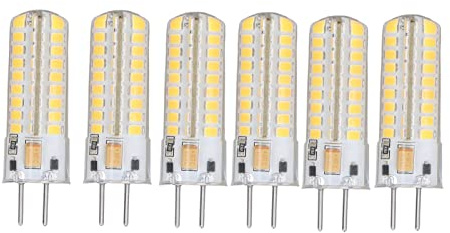 Respicefinem GY6.35 Bulbi di mais LED 7W 12V 700LM 6000K 6500K 6 Pack Protezione per gli occhi di risparmio energetico per lampade a soffitto a sospensione (Luce calda)