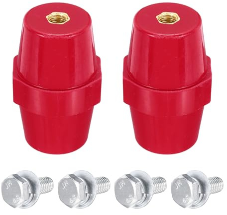 QUARKZMAN 2pcs SM-76 Isolateur De Barre Omnibus, Isolateurs En Polyester, Haute Résistance Avec Vis M10, Goujons, Rondelles Pour Armoire De Distribution D'Énergie