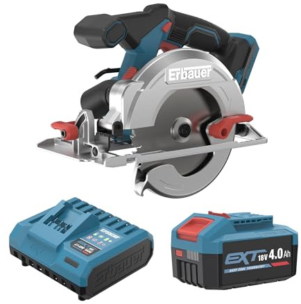 Erbauer Scie circulaire sans fil ERI1085CSW 18V 165 mm 4Ah