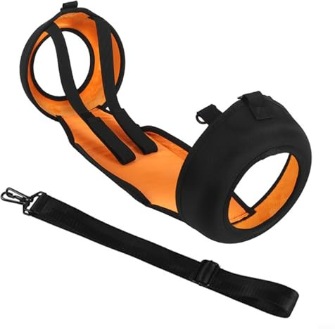 FABULETTA EVA skyddsväska passar för BOOMBOX 4 högtalare, passar för stötsäker väderbeständig med axelrem, bärväska svart orange för resor utomhus, vikbar storlek 25 x 23 x 14 cm