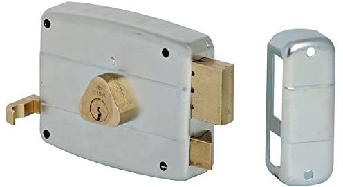CISA 150521701, serrure à appliquer à cylindre pour porte, entrée 70 mm, tirant intérieur, sans aileron de fixation, main droite