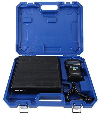 Cocoarm Elektronisk köldmedelsvåg viktskala digital elektronisk köldmedium skala digital våg med bärbar bärväska och LCD-display 100 kg för luftkonditionering och bil AC