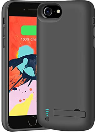 BAHOND Battery Case Compatible with iPhone SE 2020/8 / 7 / 6S / 6, 5500mAh Rechargeable Extended Battery Charging/Charger Case, Adds 2x Extra Juice, Support Wired Headphones (New 4.7 inch)