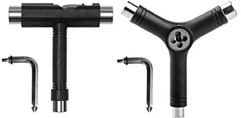 JZK 2 x multifunktional tragbar T Y Skate-Werkzeuge mit Innensechskantschlüssel für Skateboard Longboard Walze Schlittschuh Penny Scooter