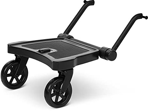 ABC Design Trittbrett Kiddie Ride On 2 – Buggyboard für Geschwister – Universelles Zubehör für Kinderwagen – Passender Sitz separat erhältlich – Farbe: black