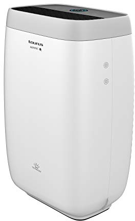 Taurus AP2050 - Purificateur d'air, 80m2, CADR 350m3/h, 3 puissances, Triple filtration HEPA, Charbon actif, Élimine poussière, cheveux, bactéries, fumées, allergènes, Minuteur jusqu'à 8h