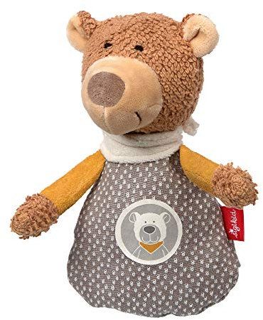 SIGIKID 39431 Wärmekissen klein HoniBoniBär Mädchen und Jungen Babyspielzeug empfohlen ab Geburt Braun/Grau
