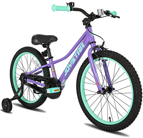 JOYSTAR 20 Inch Girls Bike with Training Wheels for 5-9 Years Old Children 20 Girls Mountain Bikes for Kids Early Rider Kids' Bicycles Purple