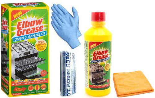 Oven Cleaning Kit | Heavy Duty Oven Cleaner + Microfibre Cleaning Cloth| Ideal Domestic Ovens and BBQ -500 ML Bottle | Complete Oven cleaning kit with Bags and Gloves